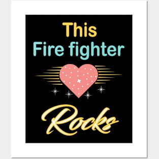 Fire fighter Posters and Art